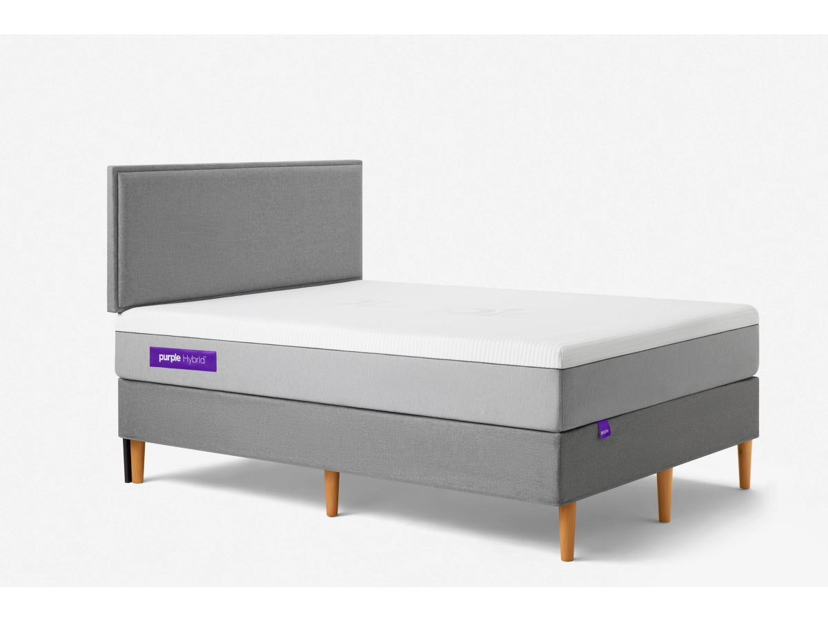 Purple Platform Bed Frame With Headboard